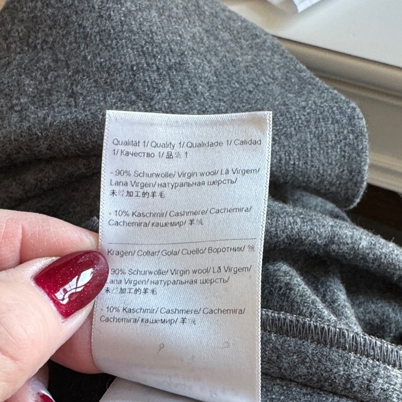 Escada Charcoal Gray Midi Dress size 46 (16 US) - Picture 12 of 14